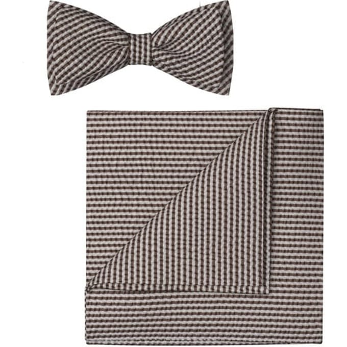 OLYMP Vlinderdas / pochet set, Bruin
