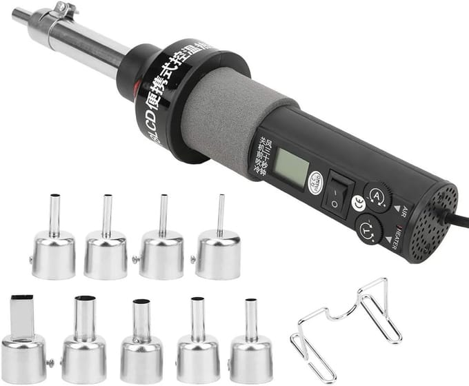 Heteluchtpistool - Soldeerthermostaat - Elektronisch Repareren - Digitale Display - 450 W - Zwart