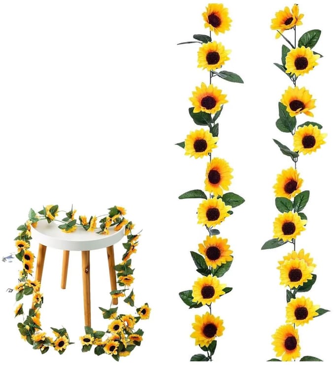 Allecto - Kunstmatige Zonnebloemen - Decoratieve Slinger - Lange