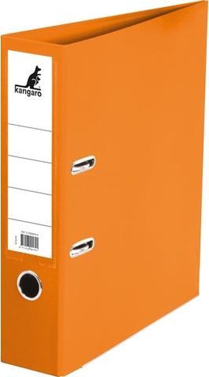 Kangaro ordner - A4 - 2-rings - oranje - rugbreedte 75mm