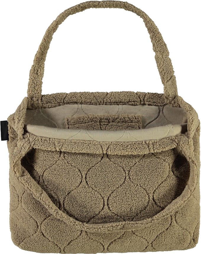 Wallabag - Tote Bag - Luiertas - Shopper - Mom Bag Sharpa Teddy Brown