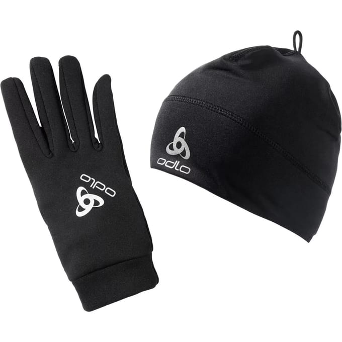 Odlo Polyknit Handschoenen en Muts Set - Zwart - Maat M