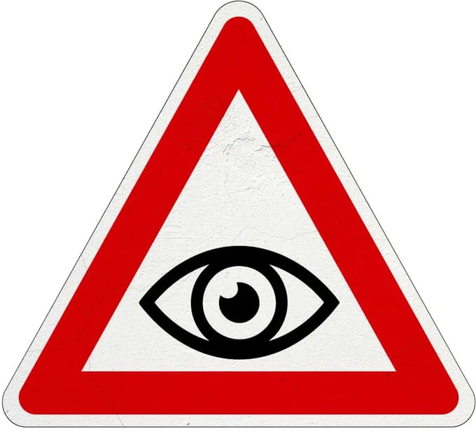 Blijf binnen gezichtsveld bord | Sign Again materiaal | 30 cm