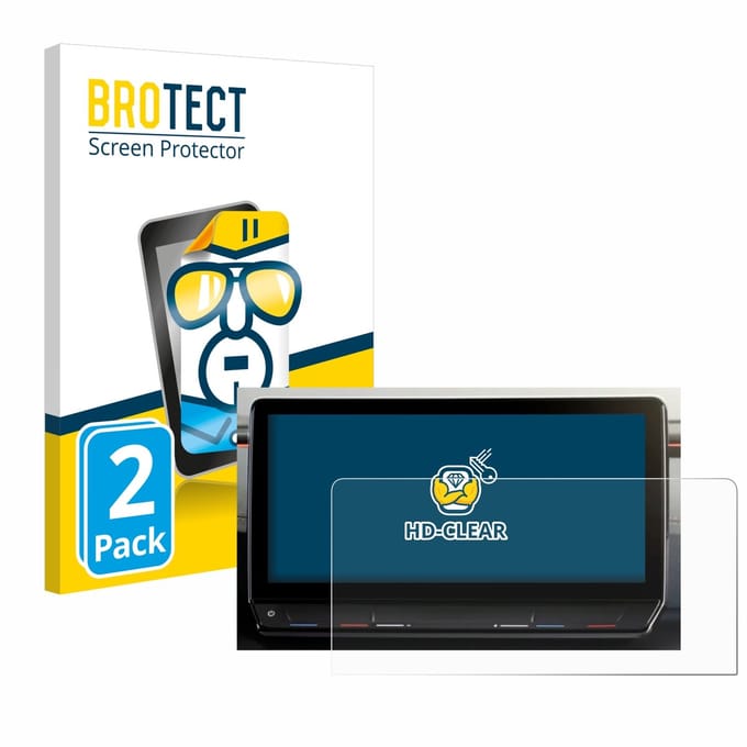 BROTECT - Screenprotector voor Cupra Formentor 2020-2022 Infotainment System 10" - Folie Beschermfolie transparant 2 Stuks