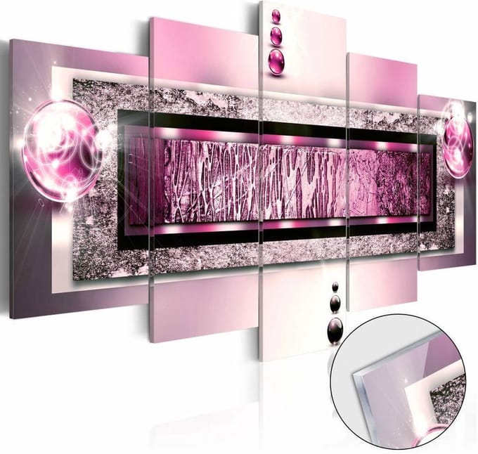 Afbeelding op acrylglas - Droom in het roze, 5luik