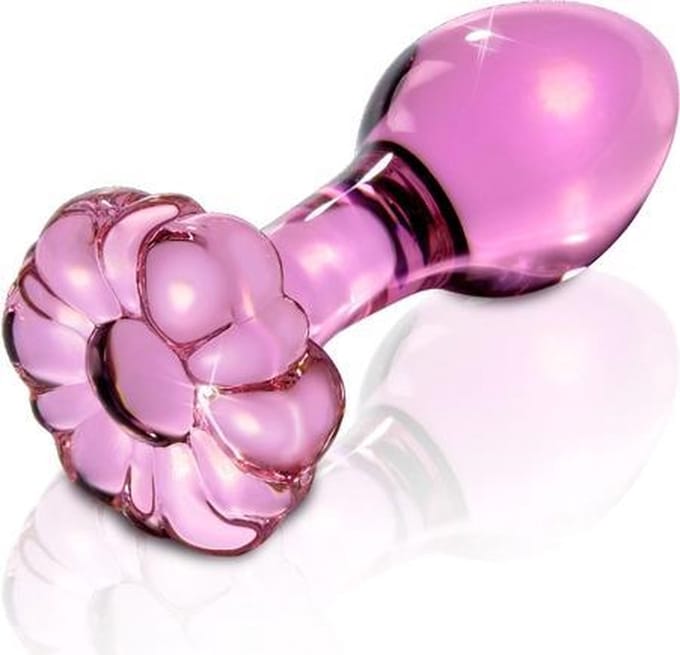 Roze glazen dildo Icicles No 48