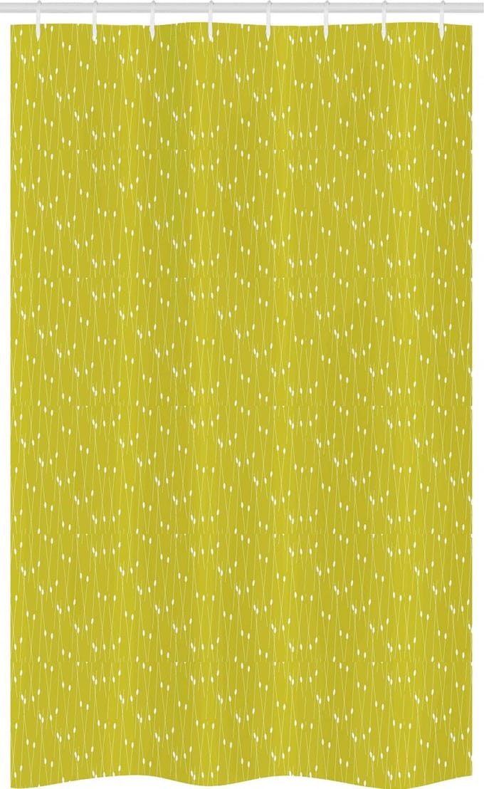 ABAKUHAUS douchegordijn – 120 x 180 cm – moderne kunst – geelgroen