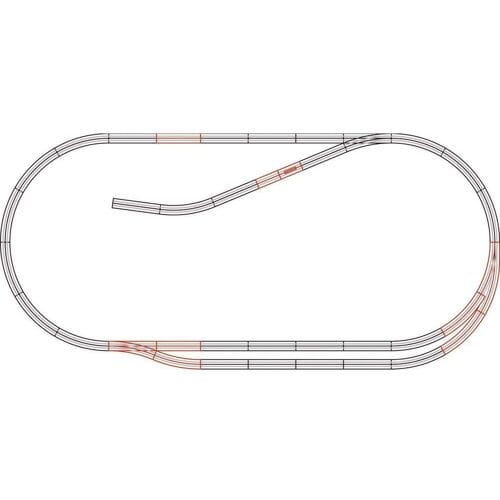 H0 Roco GeoLine (met ballastbed) 61102 Uitbreidingsset 1 set(s)