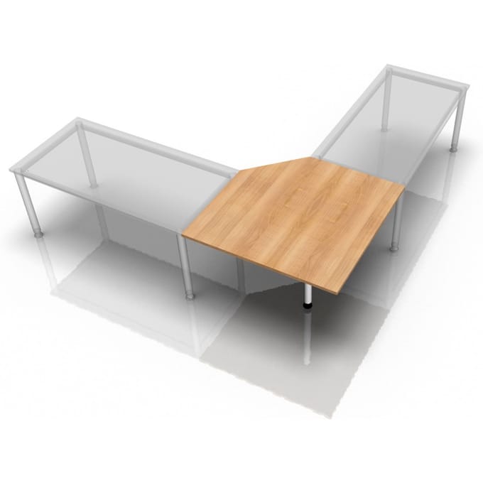 XBT12 W - trapeziumvormige plaat 120 x 120 Walnoot
