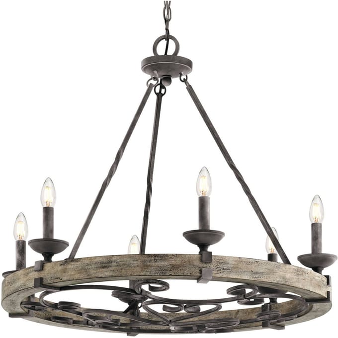 Kroonluchter - Steady Lighting -  -  - E14 - L: 72.2cm - Voor Binnen - Woonkamer - Eetkamer - Zinc