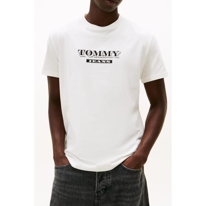 Tommy Hilfiger Regular Bills Font T-shirt Ecru Taglia: S | Magliette basic Outlet | Uomo | Marrone