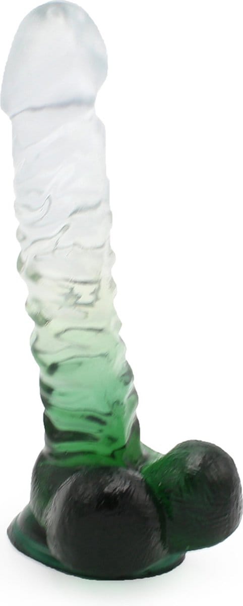Kiotos Cox Color - Gekleurde Dildo 04 - 22,5 x 4 cm - Transparant/Groen