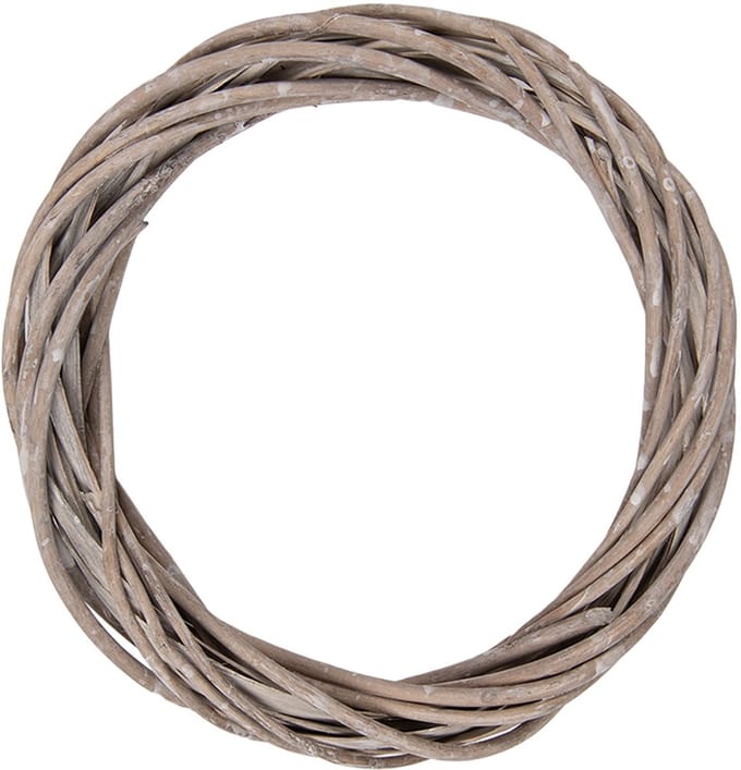 Clayre & Eef Krans Ø 20x3 cm Bruin Rotan