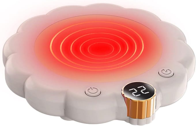 Mok Warmer - Drank Verwarmer - Warme Drank Houden - Instelbare Temperatuur - 15.5 cm Breed - Wit