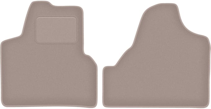 Beige velours matten voor: Citroen Jumpy II bestelbus (2007-2016)