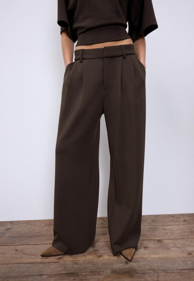 Stradivarius Nette broek met zachte touch  Bruin 38