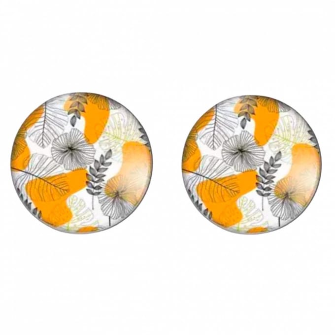 Clip Oorbellen Yellow 2 cm oker