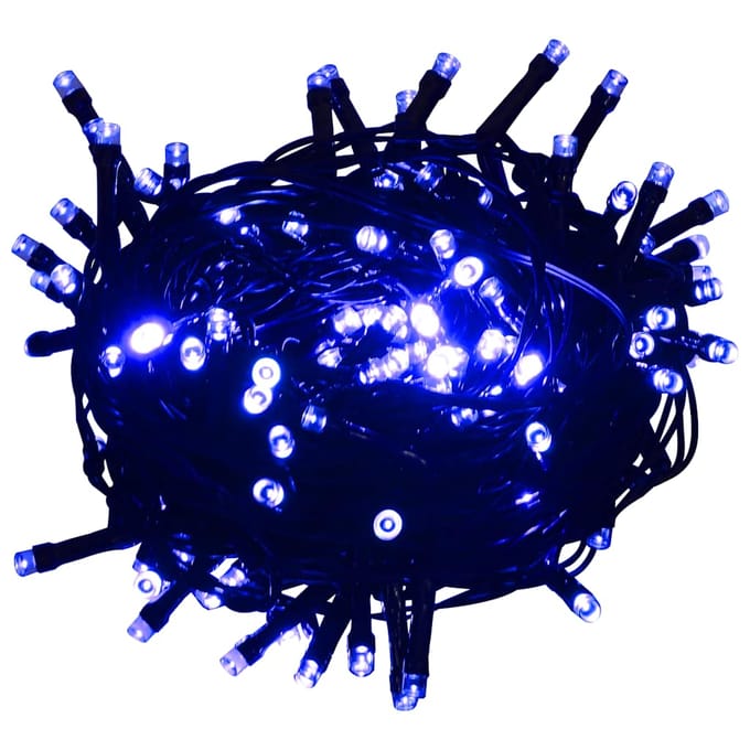 vidaXL - Lichtslinger - met - 300 - LED's - 30 - m - PVC - blauw