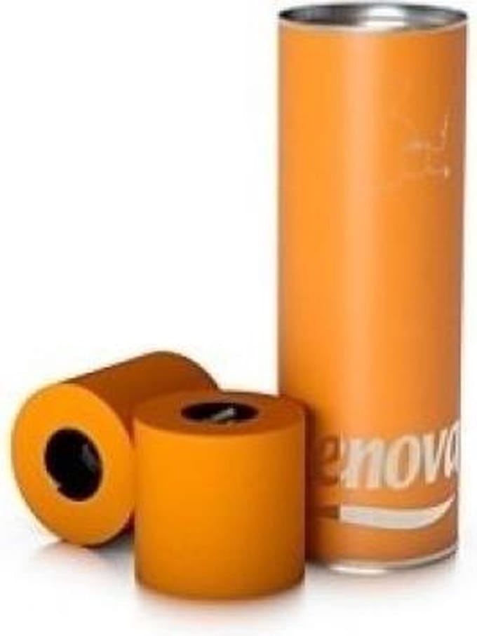 Oranje toiletpapier cadeaukoker