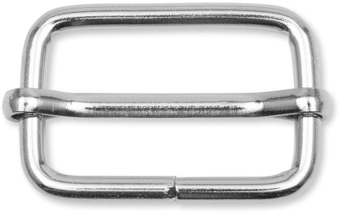 Regelbare gesp 25 mm zilverkleurig