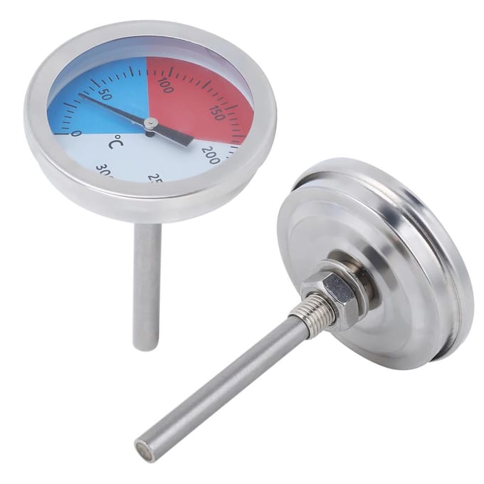 TSBX500 0300 celsius Roestvrijstalen Thermometer Tafel Temperatuurmeter voor Oven Grill BBQ white