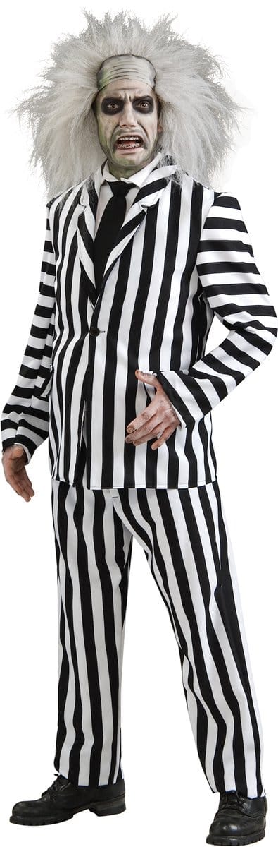 Rubies - Beetlejuice zwart wit streep Deluxe (maat M)