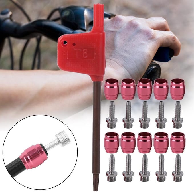 Olijfkop Olijfset voor SRAM StealthamaJig Rem QuickConnect QuickInstall Olieleiding red