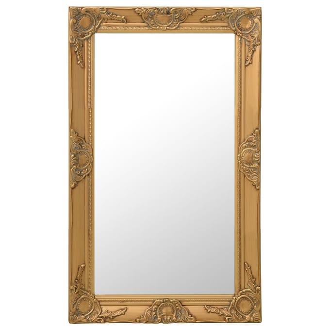 vidaXL - Wandspiegel - barok - stijl - 50x80 - cm - goudkleurig