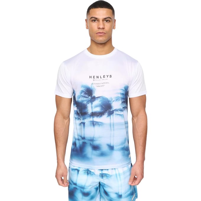 Henleys Heren Hennicane T-Shirt (Optisch Wit)