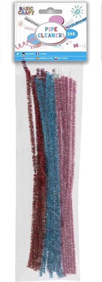 Chenilledraad Shiny Diverse Kleuren 35 stuks 30CM - Chenille Draad - Pijpenragers