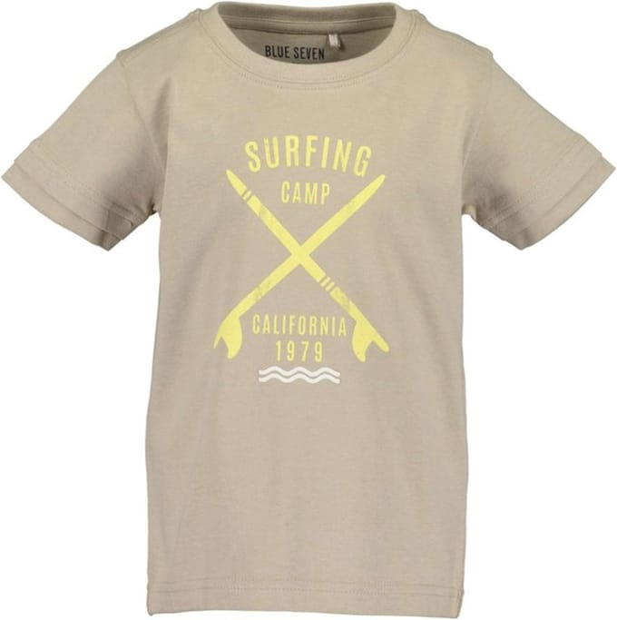 Blue Seven-Kids boys knitted T-shirt- Sand - Maat 116