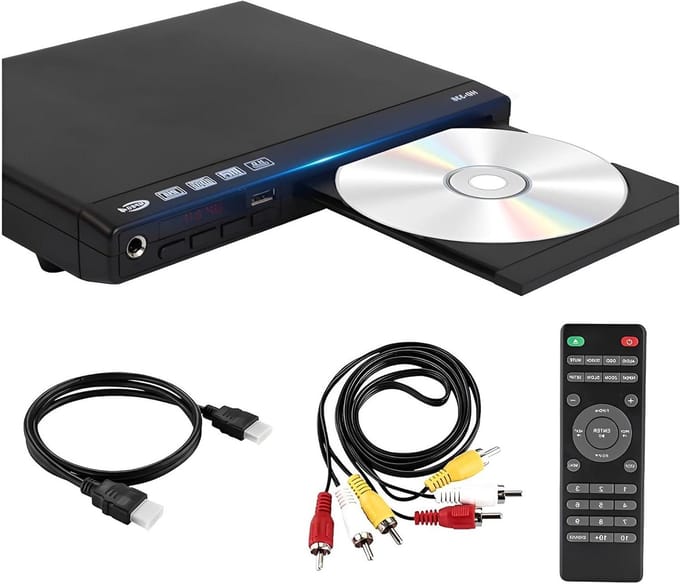 Dvd Speler - Cd Speler - Thuisbioscoop Ervaring - Regio Vrij - Compact Formaat - Zwart
