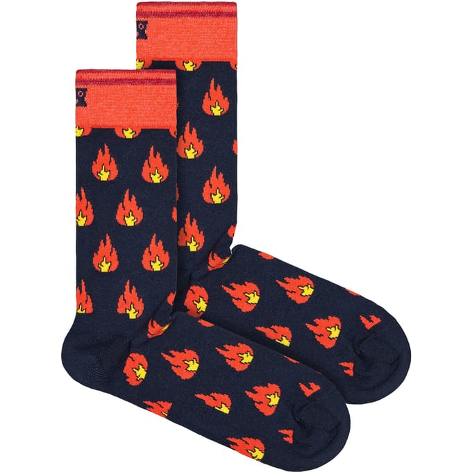 Happy Socks - Novelty Vlammen Design Sokken | Geweldig Cadeau - Vlammen