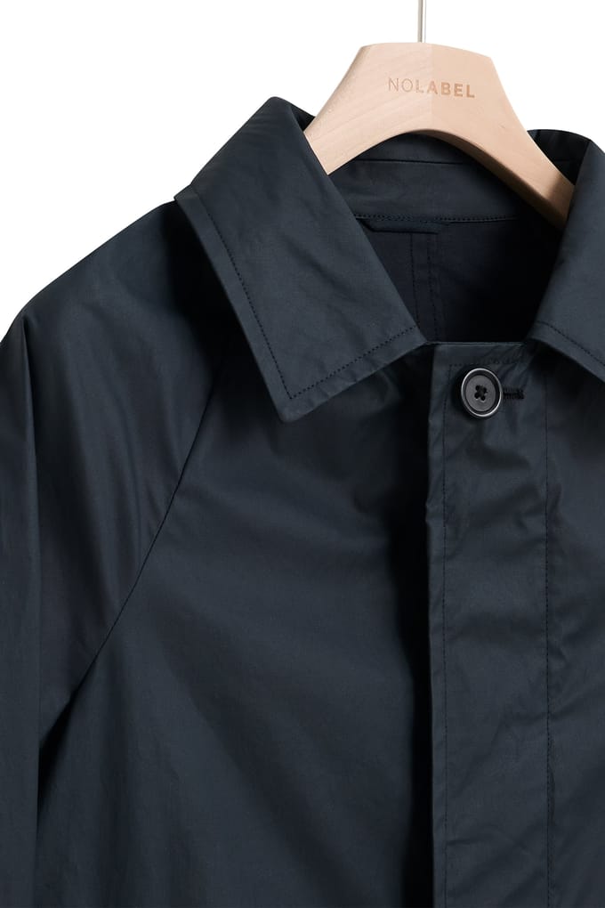 No Label Brimley Water-repellent Cotton Navy Maat: S | Regenjassen Outlet | Heren | Blauw