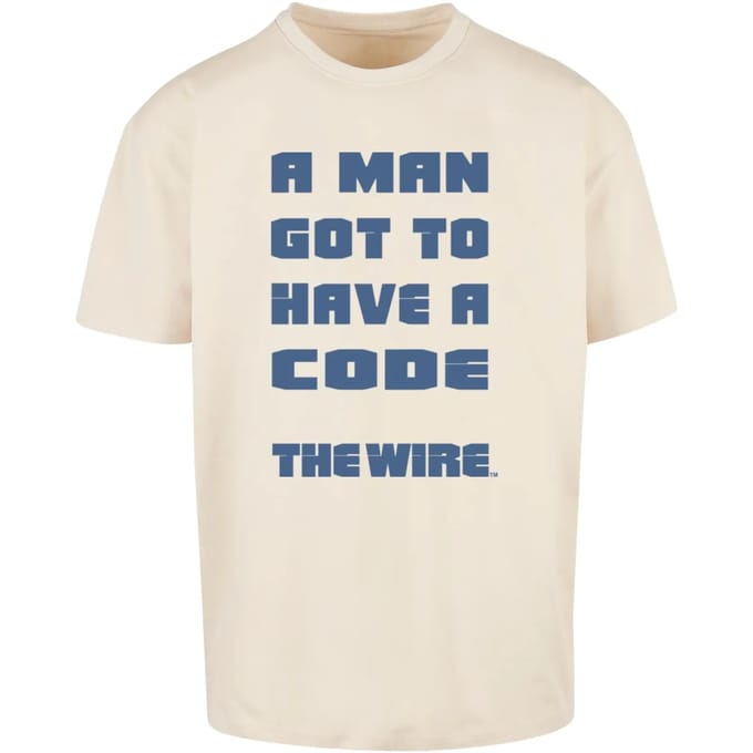 Merchcode The Wire - A Man Heavy Oversize Heren Tshirt - S - Creme