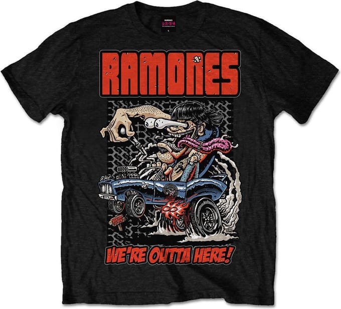 Ramones Heren Tshirt -XXL- Outta Here Zwart