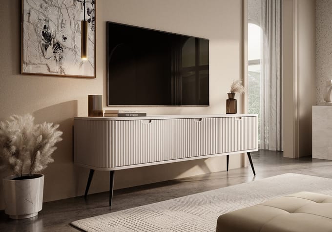 Meubella - TV-Meubel Zakari - Beige - 168 cm
