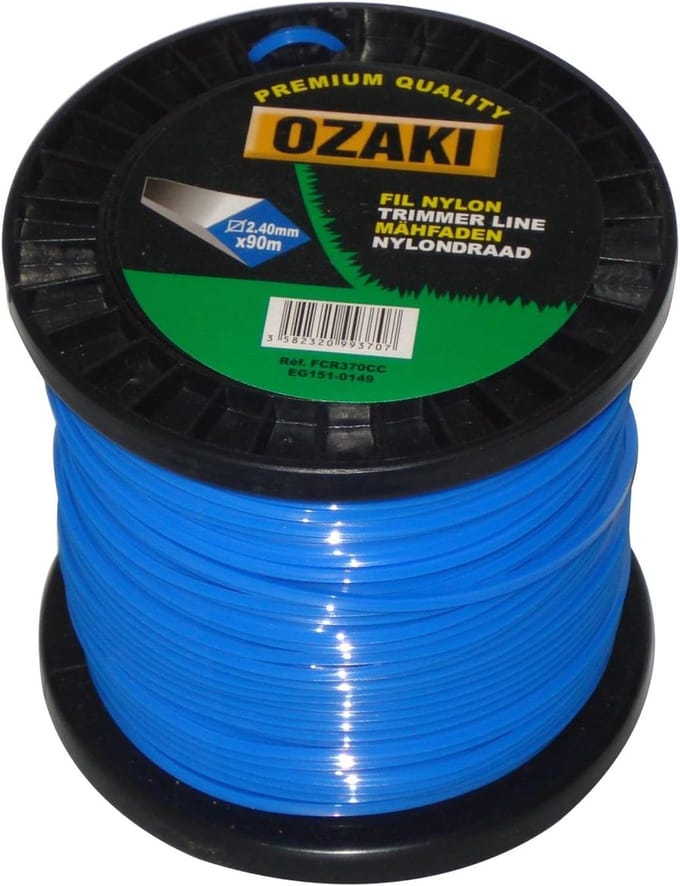 Vierkante Nylon Trimmerdraad Spoel 2.4 mm Diameter, 90 Meter Lang