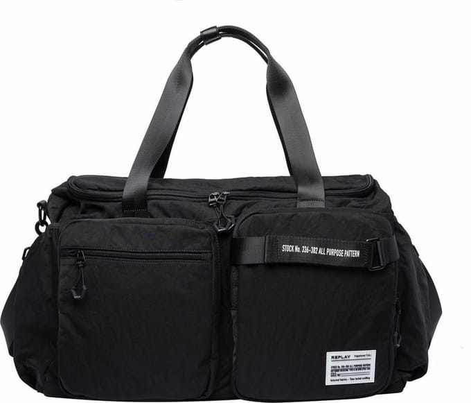 REPLAY Reistas Travel Bag Black Zwart