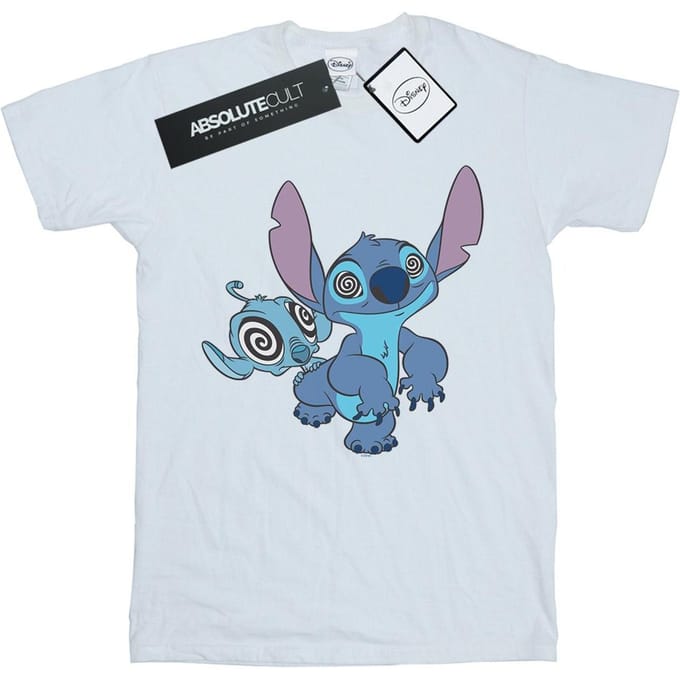 Disney Meisjes Lilo en Stitch Hypnotized Katoenen T-Shirt (Wit)