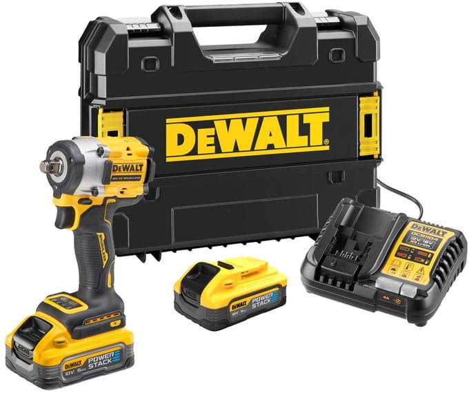 DeWALT DCF921H2T Accu Slagmoersleutel 1/2” 18V POWERSTACK 5.0Ah in TSTAK