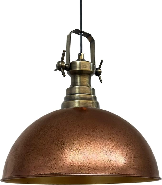 Bamyum Hanglamp Industrieel Metaal Groot 40 cm Koperkleur Hanglamp