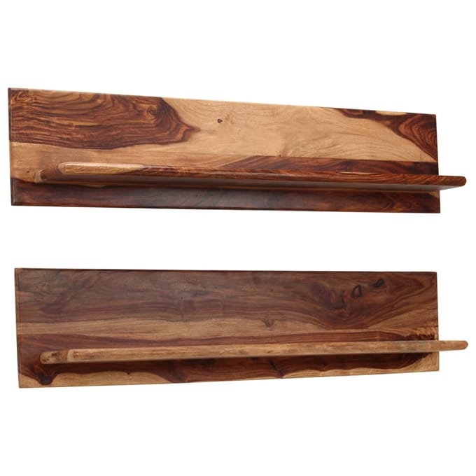 vidaXL Wandschappen 2 st 118x26x20 cm massief acaciahout