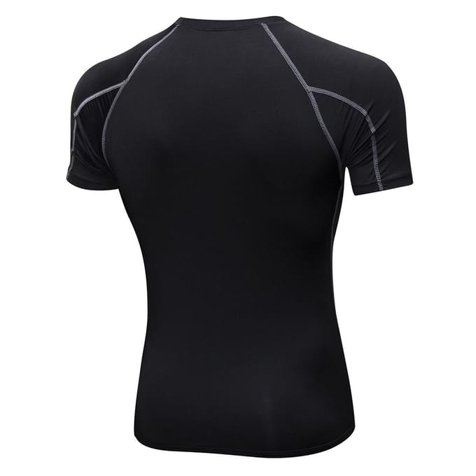 Lixada Pack de 3 Hommes Chemise de Compression à Manches Courtes Quick Dry Running Combo AXXL gray