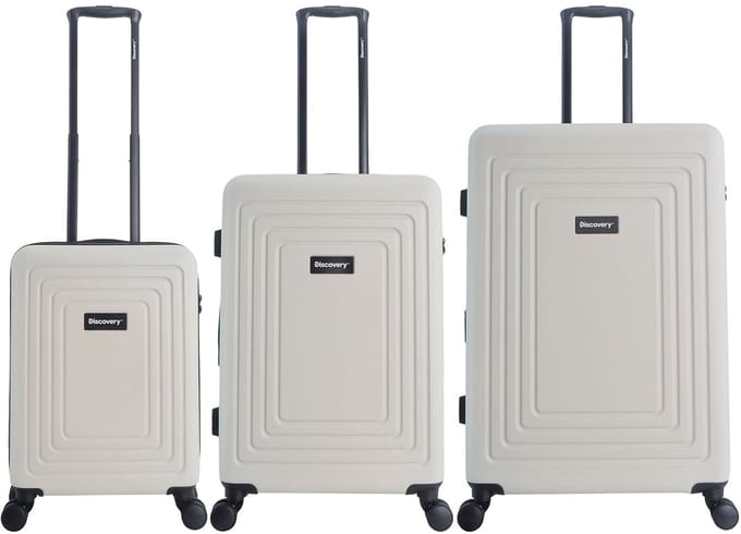 Discovery Coast Harde Koffer set / Trolley set / Reiskoffer set - (S/M/L) - Wit - Wit / Set