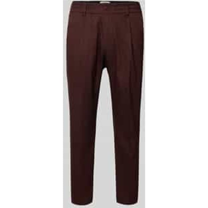 Broek van linnenmix met achterzakken
