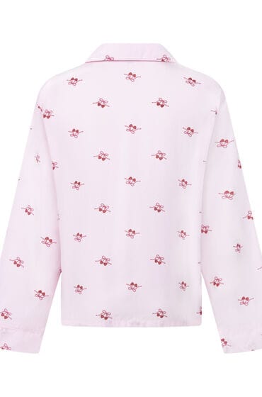 Hunkemöller Geweven jasje met Kersenprint Roze