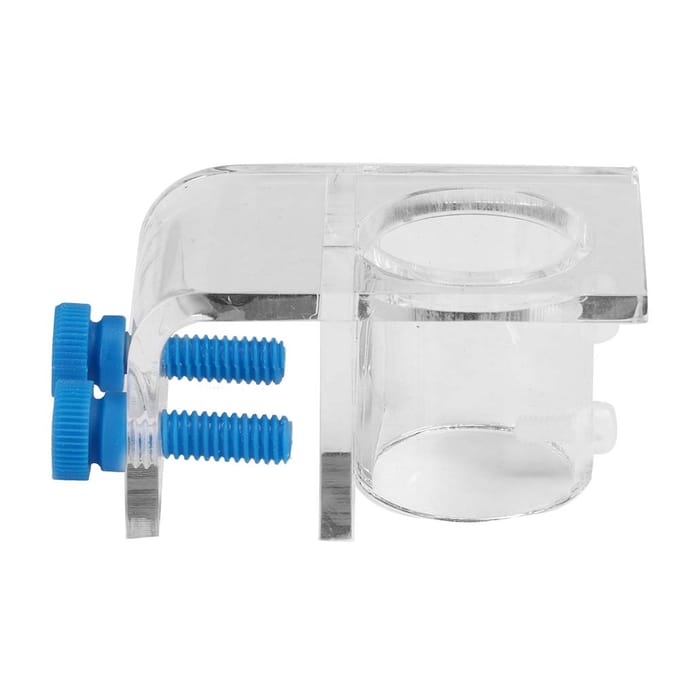 Aquarium Bac à Poissons Acrylique Tuyau d'Eau Flexible Fixé Clip Support de Fixation Support trou unique white
