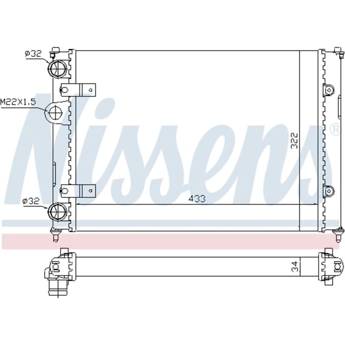 Radiator, motorkoeling NISSENS 639981