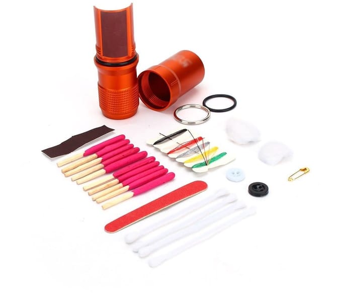 Dailygoods- Pillendoos Waterdicht - Pillendoos Survival - Multifunctioneel - Capsulehouder - Sleutelhanger - Geschikt voor EDC-apparatuur - Opbergdoos
